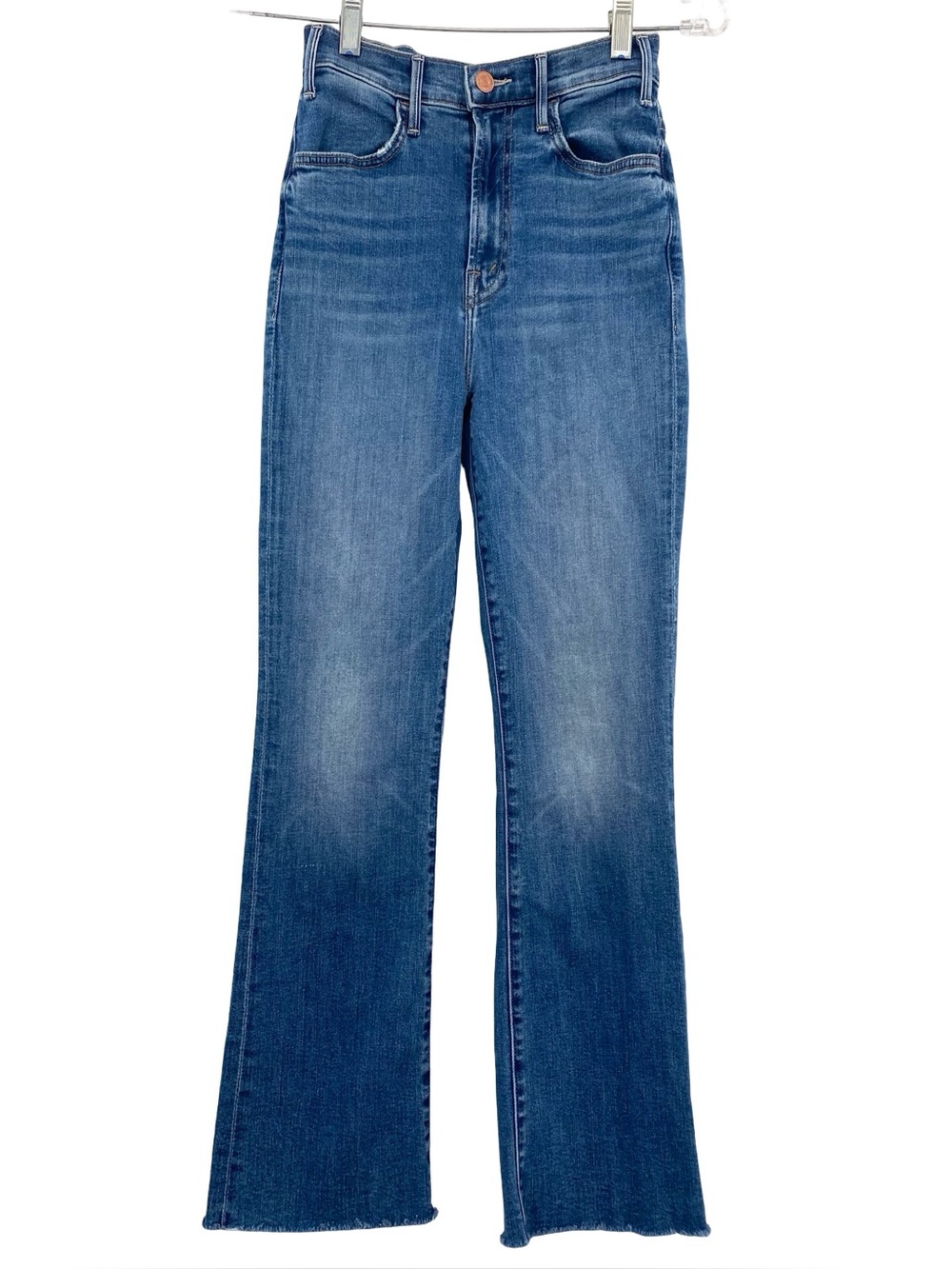 Mother The Hustler Ankle Fray Jeans Crop Stretch in Healing Jar Size 24